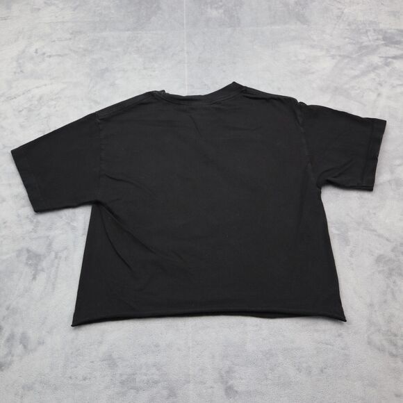 The Hundreds Shirt Womens S Black Cropped Short Sleeve Crew Neck Cotton T Shirt - Picture 10 of 15